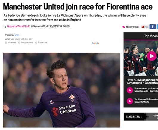 이탈리아 ‘가제타 델로 스포르트‘ 홈페이지 캡처