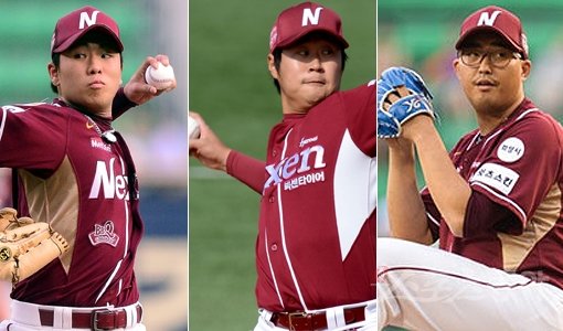 넥센 김택형-이보근-김세현(맨 왼쪽부터). 스포츠동아DB
