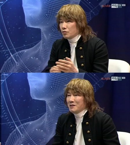 사진=이세돌 알파고 대국 중계 객원해설 맡은 가수 김장훈. 방송화면 캡쳐