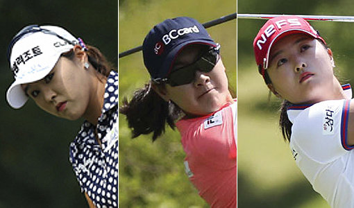 조윤지-이정민-고진영(맨 왼쪽부터). 사진제공|KLPGA