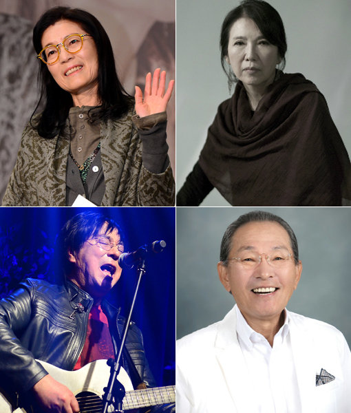 1970년대 인기를 모은 가수들이 잇따라 가요계로 돌아온다. 35년 만에 복귀하는 박인희를 비롯해 정미조, 윤항기, 윤수일이 음반 발표와 함께 공연을 열고 팬들과 만난다(왼쪽 상단부터 시계방향으로). 사진｜김민성 기자 marineboy@donga.com·JNH뮤직·진아 기획