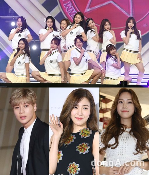 걸그룹 아이오아이-가수 제시카-티파니-태민(맨위에서 시계방향). 동아닷컴DB