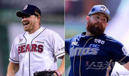 두산 보우덴-NC 해커(오른쪽). 스포츠동아DB