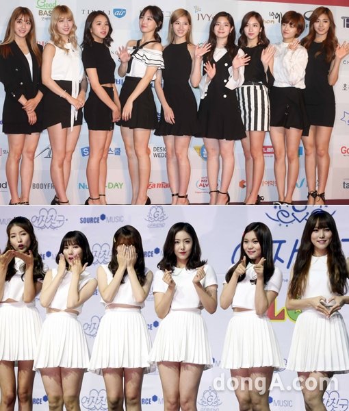 걸그룹 트와이스-여자친구(아래). 동아닷컴DB