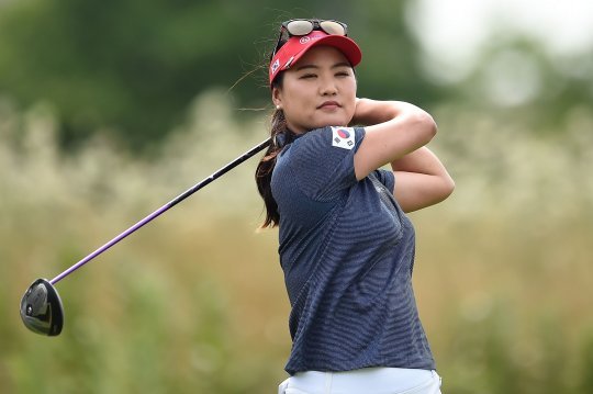 CHICAGO, IL - JULY 21:  So Yeon Ryu of Korea hits her tee shot on the fourth hole during the four-ball session of the 2016 UL International Crown at the Merit Club on July 21, 2016 in Chicago, Illinois.  (Photo by Stacy Revere/Getty Images)