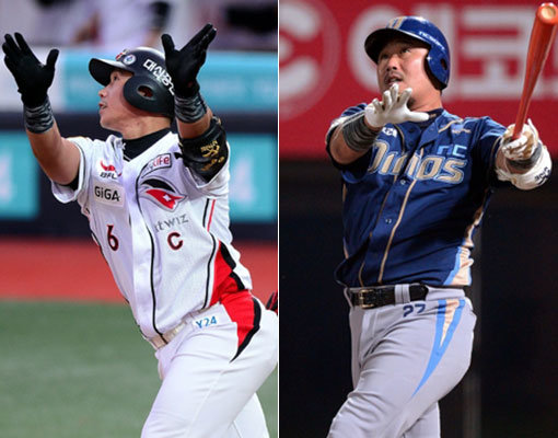 kt 박경수, NC 이호준. 사진제공|스포츠동아DB