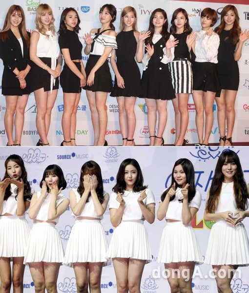 걸그룹 트와이스-여자친구(아래). 동아닷컴DB