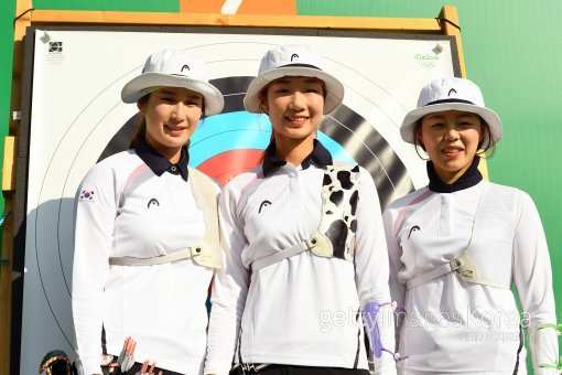 한국 여자 양궁 대표팀. ⓒGettyimages/이매진스