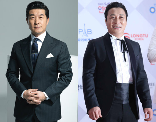 배우 김상중-개그맨 김병만. 사진|SBS·동아닷컴DB
