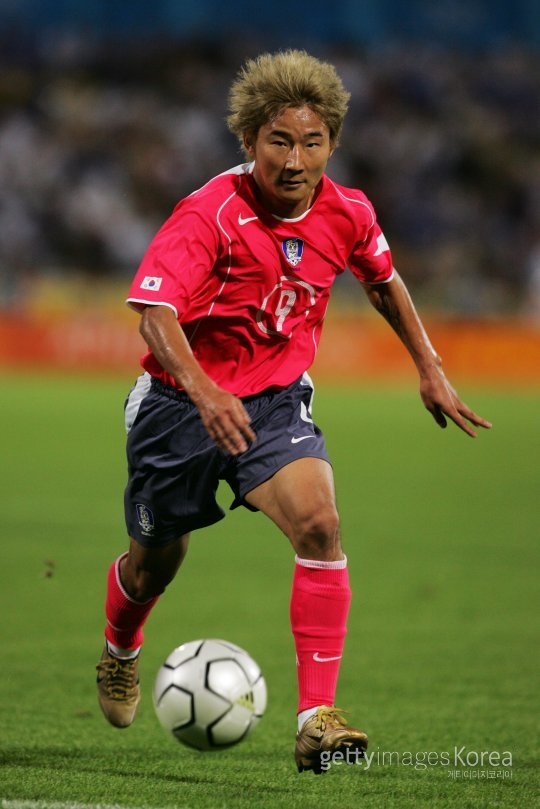 2004 아테네 올림픽 8강전에서 두 골을 넣은 이천수. 사진=ⓒGettyimages이매진스