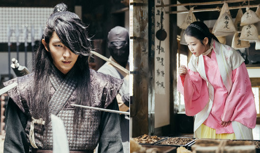 뜨거운 관심 속에 공개된 SBS 월화드라마 ‘달의 연인-보보경심 려’. 고려 남자 이준기(왼쪽 사진)와 21세기에서 온 여자 아이유의 관계가 어떻게 전개될지 관심을 모은다. 사진제공|달의 연인