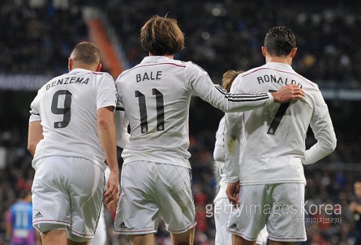 카림 벤제마, 가레스 베일, 크리스티아누 호날두(왼쪽부터). ⓒGettyimages이매진스