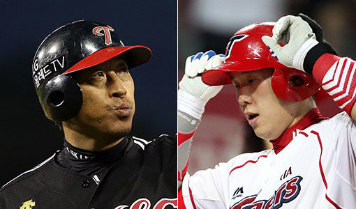 LG 이병규(9)-KIA 이홍구(오른쪽). 사진｜스포츠동아DB·스포츠코리아