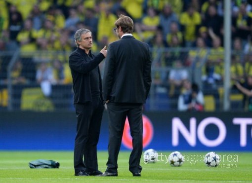 조세 무리뉴 감독과 위르겐 클롭 감독(왼쪽부터). ⓒGettyimages이매진스
