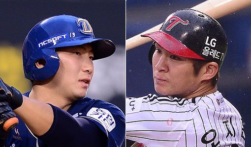 NC 나성범-LG 오지환(오른쪽). 스포츠동아DB