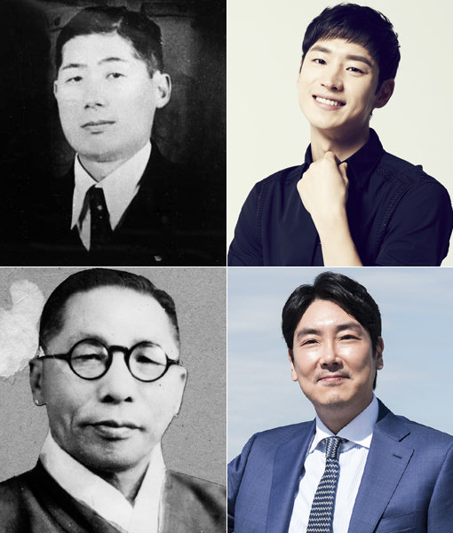 독립투사 박열-연기자 이재훈-조진웅-독립운동가 김구(왼쪽위부터 시계방향).  사진제공｜CJ 엔터테인먼트·스포츠동아DB