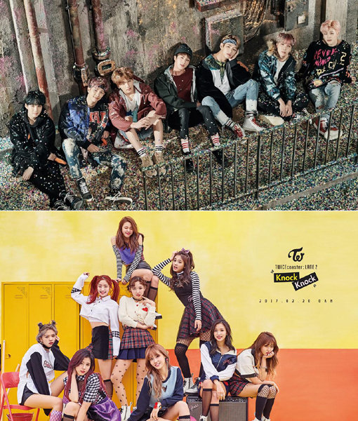 그룹 방탄소년단-걸그룹 트와이스. 사진제공｜빅히트 엔터테인먼트·JYP 엔터테인먼트