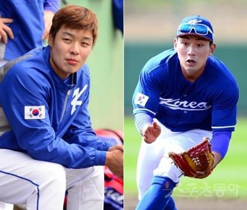 민병헌과 서건창. 스포츠동아