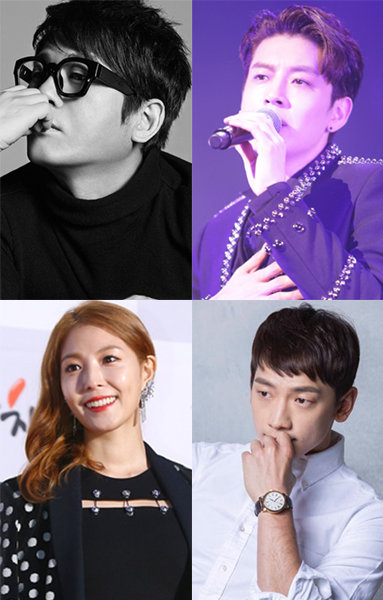 가수 신승훈-세븐-비-보아(왼쪽위부터 시계방향). 사진제공｜도로시컴퍼니·일레븐나인·레인컴퍼니·동아닷컴DB