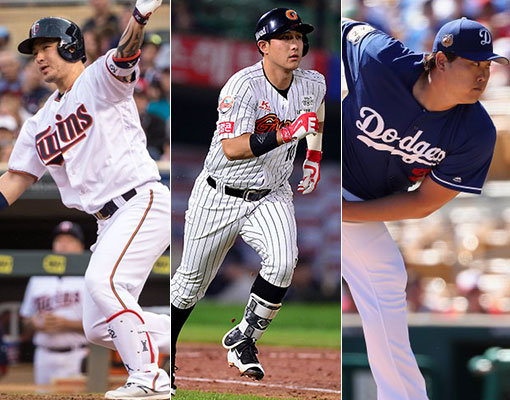 박병호(미네소타), 황재균(샌프란시스코), 류현진(LA 다저스). ⓒGettyimages/이매진스. 사진=ⓒGettyimages이매진스·스포츠동아DB