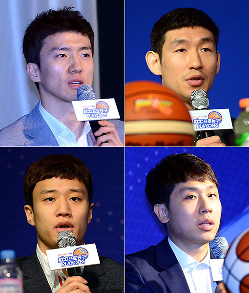 전자랜드 박찬희-모비스 양동근-삼성 김태술-동부 허웅(왼쪽 상단부터 시계방향으로). 김종원 기자 won@donga.com