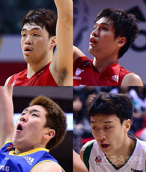 오리온 이승현-장재석-동부 허웅-삼성 김준일(왼쪽 상단부터 시계방향으로). 스포츠동아DB