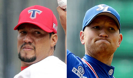 KIA 헥터-삼성 페트릭(오른쪽). 사진제공｜스포츠코리아