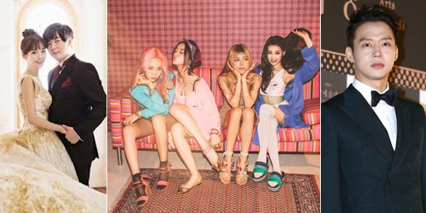 가수 문희준과 크레용팝 소율-원더걸스-JYJ 박유천. 사진제공|코엔스타즈·JYP엔터테인먼트·동아닷컴DB