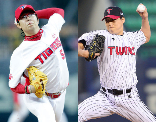 KIA 양현종-LG 차우찬. 사진제공｜스포츠코리아·스포츠동아DB