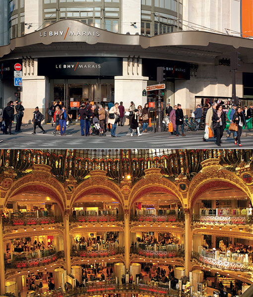 관광객이 많이 찾는 프랑스 파리 베아슈베(bhv) 백화점, 파리 라파예트 백화점 내관. 사진 제공|paris tourist office·프랑스 관광청