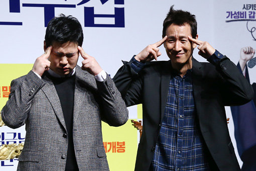 배우 안재홍-이선균. 동아닷컴DB