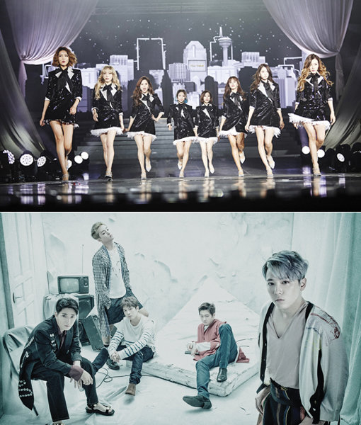 걸그룹 소녀시대-그룹 FT아일랜드(아래). 사진제공｜SM엔터테인먼트·FNC엔터테인먼트