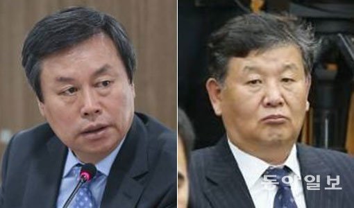 도종환 문체부 장관 후보자-노태강 문체부 2차관(오른쪽). 동아일보DB