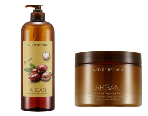 가용비’ 대표주자 네이처리퍼블릭 ‘아르간 에센셜 딥 케어’ 샴푸와 헤어팩 대용량 점보 사이즈. 사진제공 l 네이처리퍼블릭