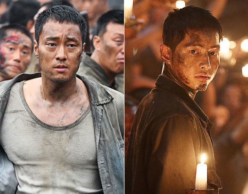 영화 ‘군함도’ 소지섭-송중기. 사진제공｜외유내강