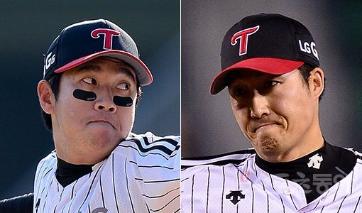 LG 김지용-신정락(오른쪽). 스포츠동아DB