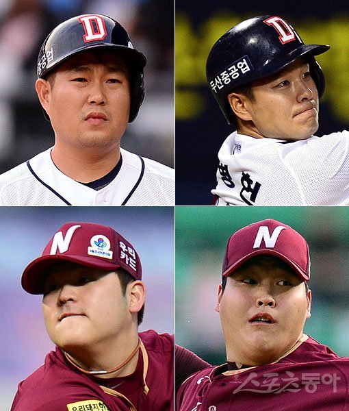 두산과 넥센은 치열한 중위권 싸움 속에서 같은 꿈을 꾸는 중이다. 양의지, 민병헌, 조상우, 한현희(왼쪽 상단부터 시계방향으로) 등 부상전력의 복귀를 기다리며 후반기에 다시 한번 날아오를 준비를 하고 있다. 스포츠동아DB
