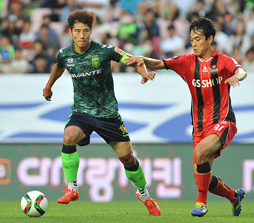 전북 조성환(왼쪽). 사진제공｜전북현대