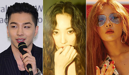 태양-선미-현아(왼쪽부터). 사진｜스포츠동아DB·메이크어스 엔터테인먼트 ·큐브 엔터테인먼트