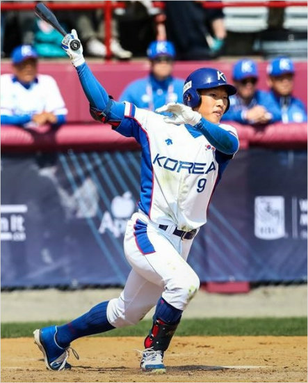 청소년 야구대표팀 이인혁. 사진제공｜세계야구소프트볼연맹