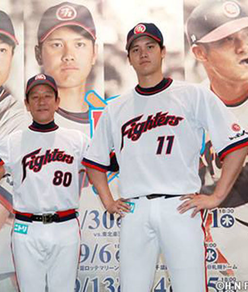 니혼햄 구리야마 감독-오타니(오른쪽). 사진제공|니혼햄 파이터스