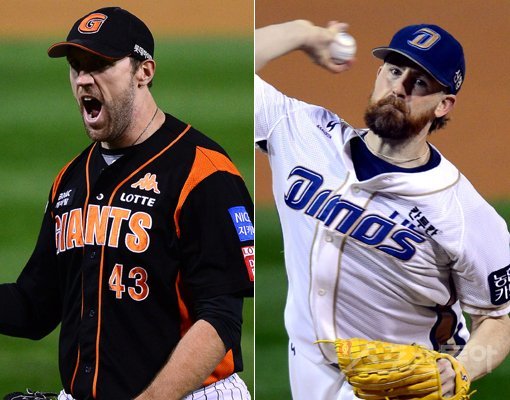 롯데 조쉬 린드블럼- NC 에릭 해커. 스포츠동아DB