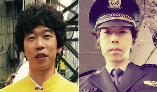 ‘범죄도시’에서 조선족 청년 휘발유(왼쪽 사진)와 가짜 중국 공안(오른쪽 사진)으로 활약한 윤병희의 모습. 사진제공|카라반이앤엠