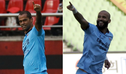 대구 주니오-에반드로(오른쪽). 사진제공｜대구FC