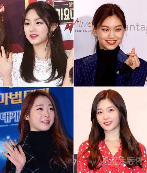 구구단 미나-위키미키 김도연-다이아 정채연-우주소녀 연정(왼쪽 상단부터 시계 방향으로). 스포츠동아DB·동아닷컴DB