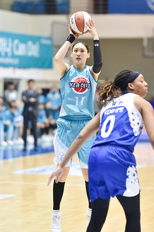 KEB하나은행 강이슬. 사진제공|WKBL