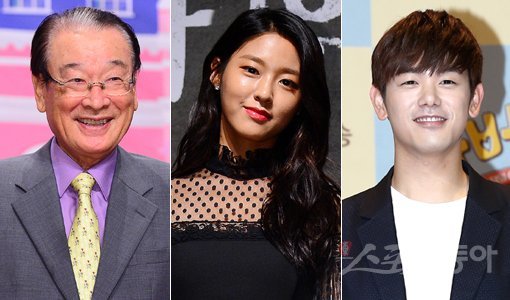 배우 이순재-AOA 설현-가수 에릭남(왼쪽부터). 스포츠동아DB·동아닷컴DB