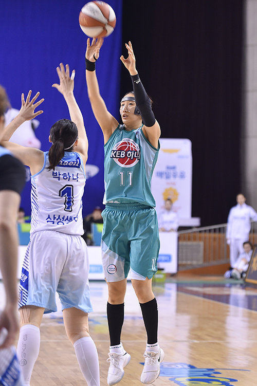 KEB하나은행 강이슬. 사진제공|WKBL