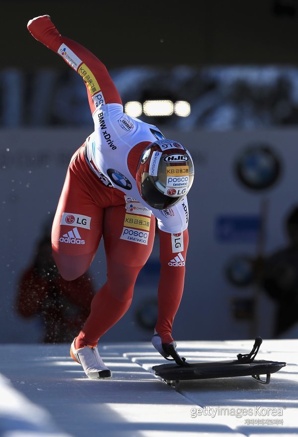 윤성빈 선수의 경기 모습. 사진=게티이미지코리아