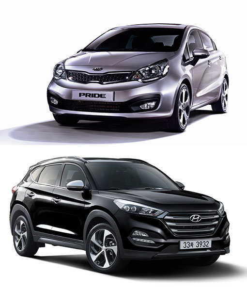 미국 시장조사업체 제이디파워가 발표한 ‘2018 내구품질조사’에서 기아차가 2위, 현대차가 3위로 역대 최고 성적을 달성했다. 차급별 조사에서는 현대차 투싼(아래)과 기아차 프라이드가 각각 최우수 품질상(1위)을 받았다. 사진제공｜현대차